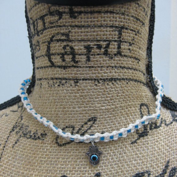 NWOT Earthbound Trading Co. hamsa eye necklace - Picture 1 of 4